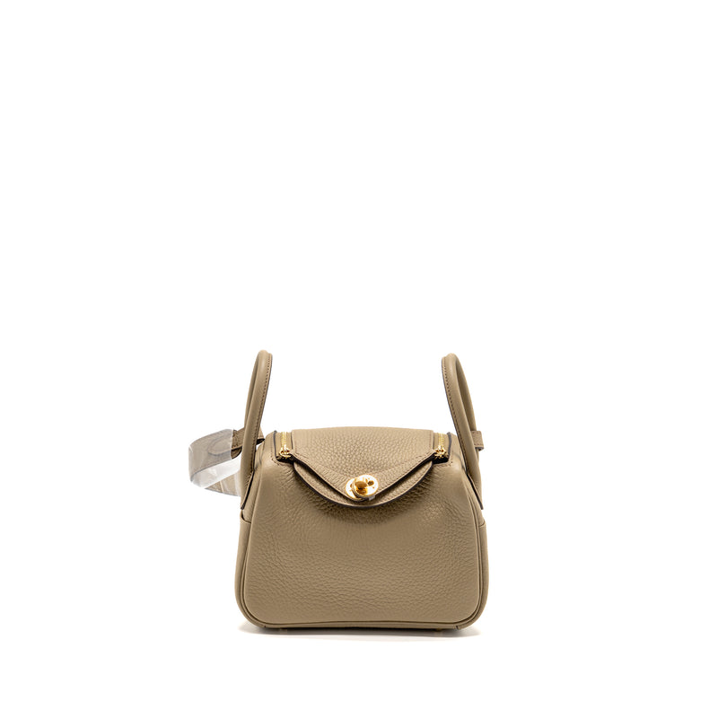 Hermes Mini Lindy II Clemence 8Q Beige Marfa GHW Stamp W