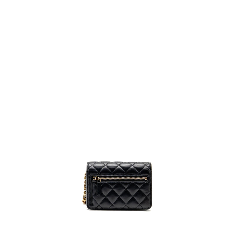 Chanel Mini 2.55 Reissue Wallet on Chain Aged Calfskin Black GHW(microchip)