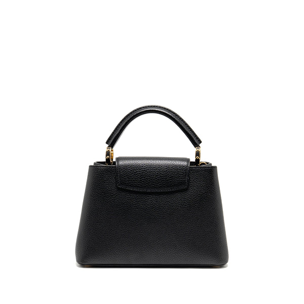 Louis Vuitton Capucines BB with Monogram Flower Embellishments Taurillon Black GHW
