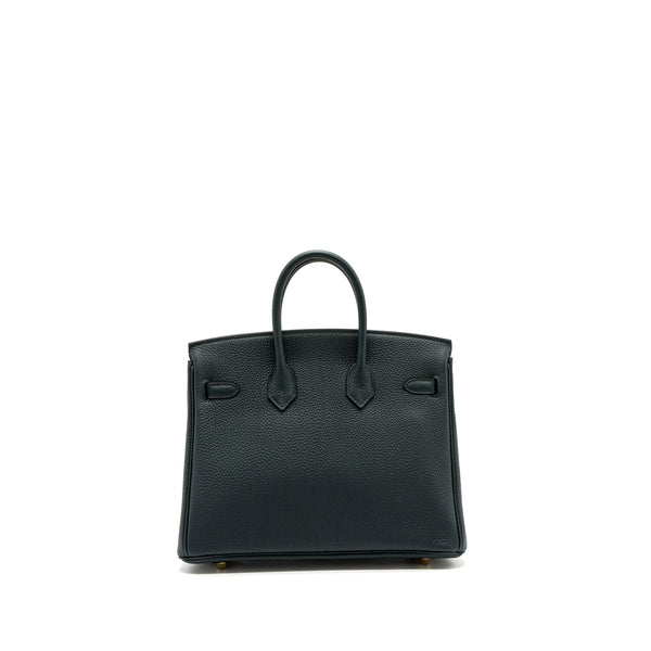 Hermes Birkin 25 Togo Vert Cypres GHW Stamp C