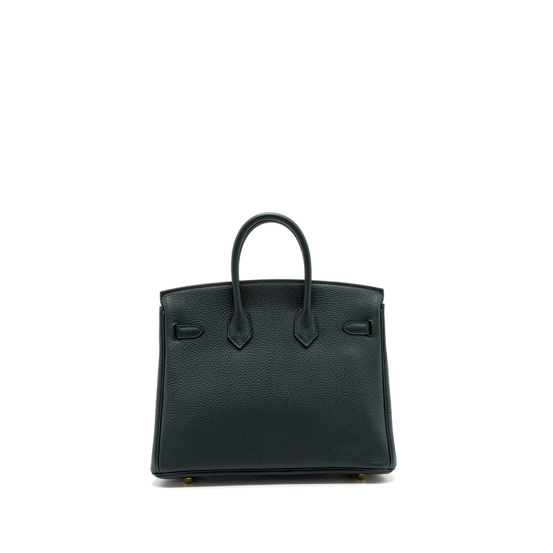 Hermes Birkin 25 Togo Vert Cypres GHW Stamp C
