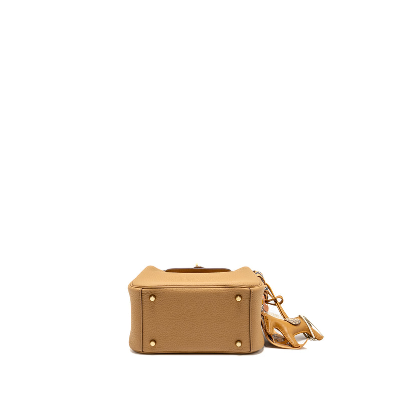 Hermes Mini Lindy Clemence Biscuit GHW Stamp B with Rodeo and Twilly (Sell in A Set)