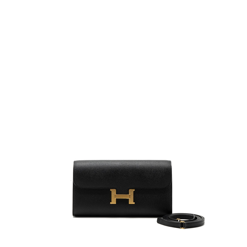 Hermes Constance To Go Epsom Black GHW Stamp B