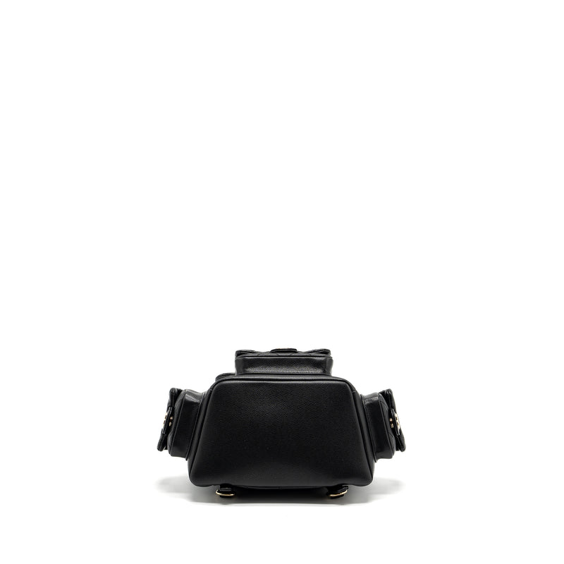 Chanel 23K triple pocket backpack caviar black LGHW (microchip)