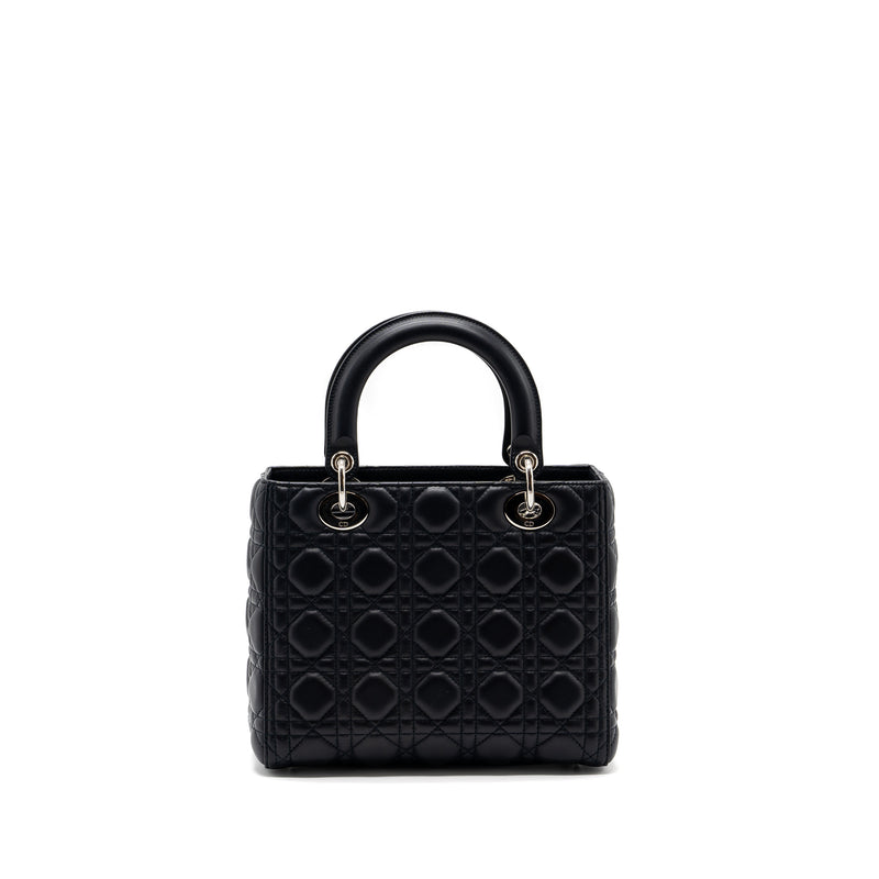 Dior medium lady dior lambskin black SHW