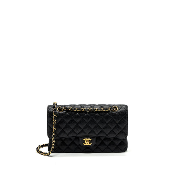 Chanel Medium classic double flap bag caviar black ghw