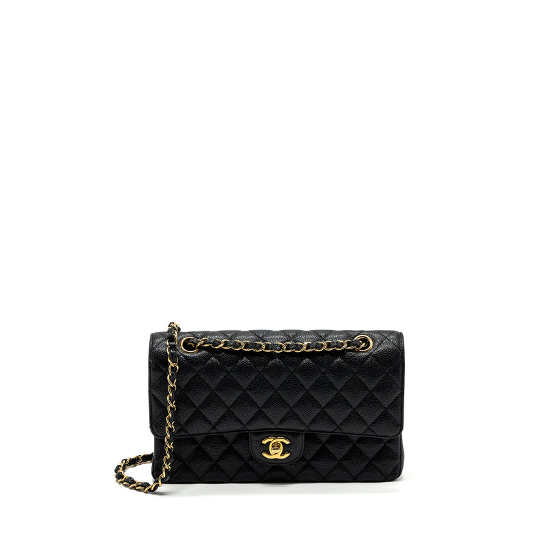 Chanel Medium classic double flap bag caviar black ghw