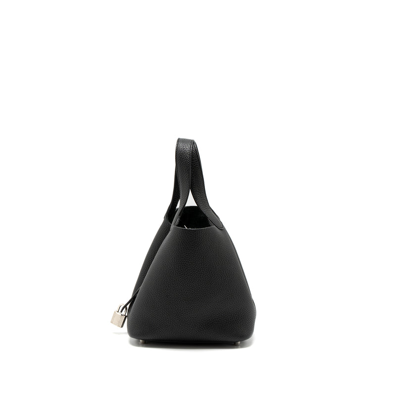 Hermes Picotin 18 Clemence Black SHW Stamp Y