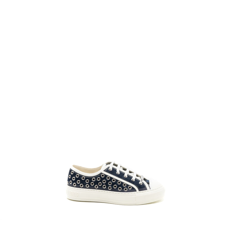 Dior Size 36 Walk N Sneaker Dark Denim Eyelets