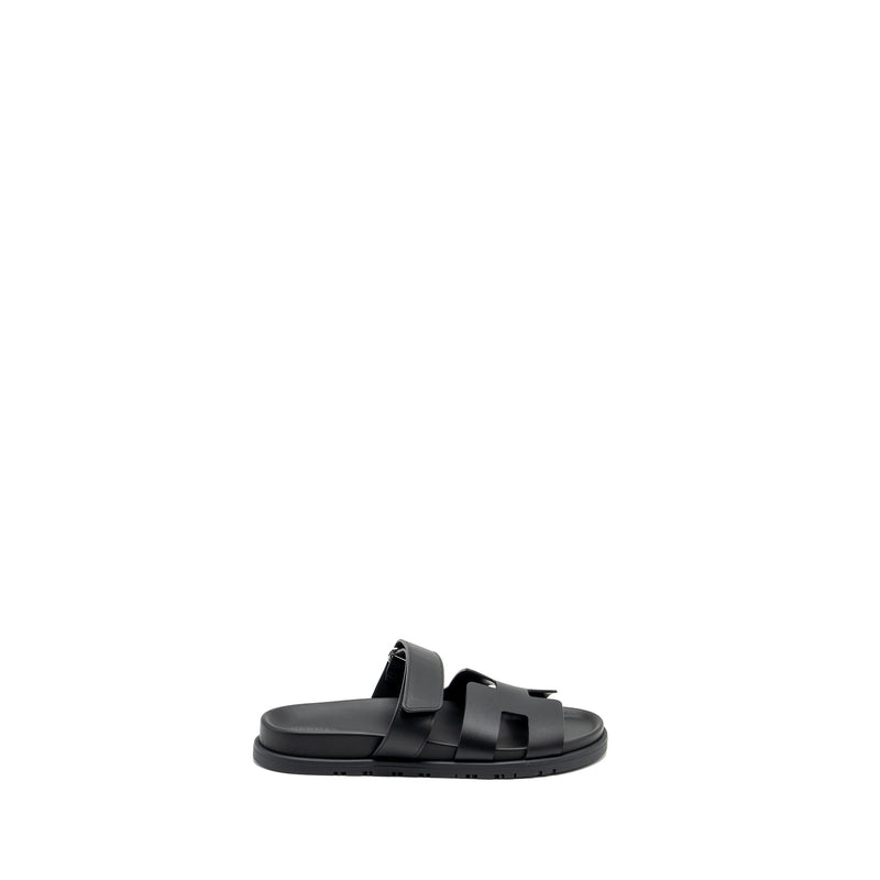 Hermes Size 39 Chypre Sandals BLACK