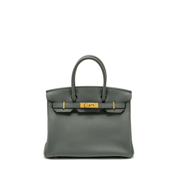 Hermes Birkin 30 Togo Vert Amande GHW stamp D