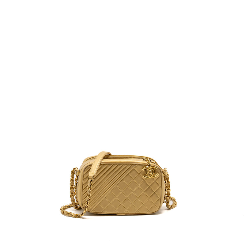 Chanel Coco Boy Camera Bag Lambskin Gold GHW