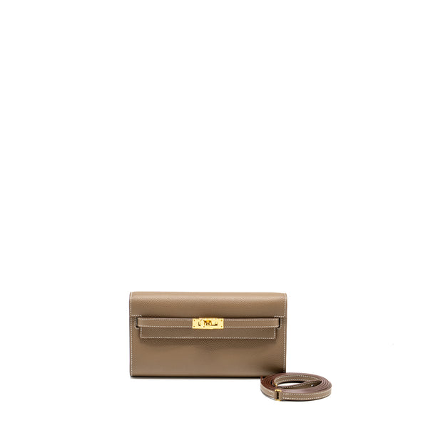Hermes Kelly To Go Epsom Etoupe GHW Stamp Z