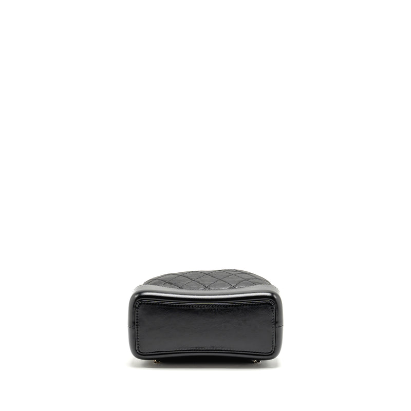 Chanel Small Gabrielle Backpack Calfskin BLACK Multicolour Hardware (Microchip)