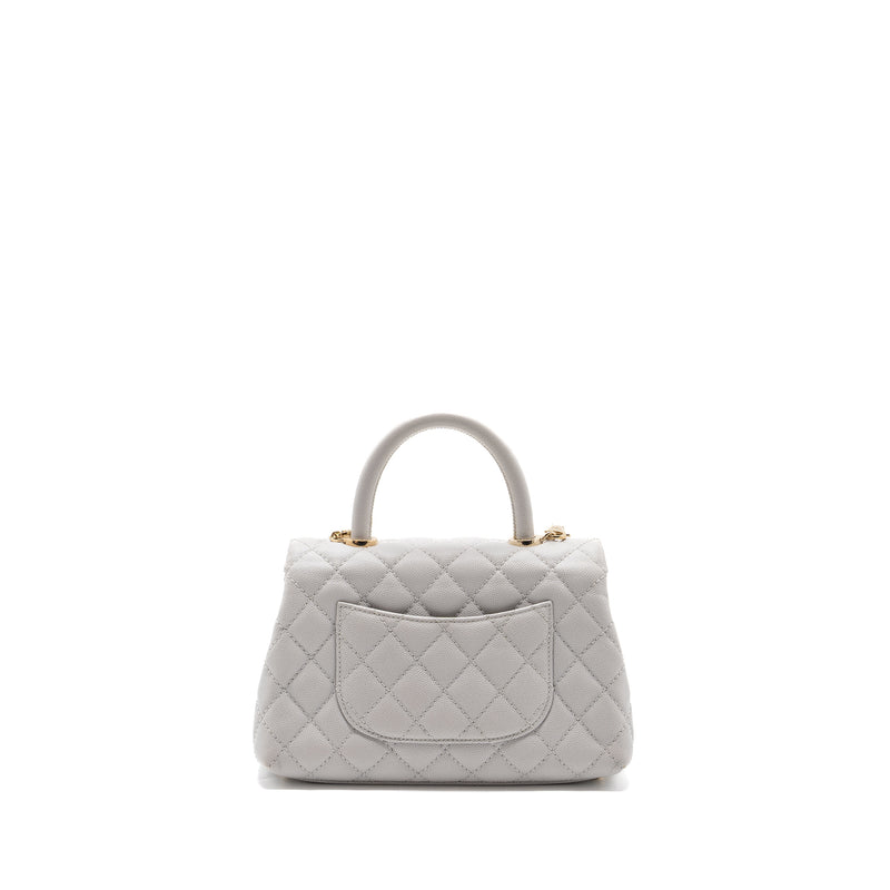 Chanel coco handle light grey sale