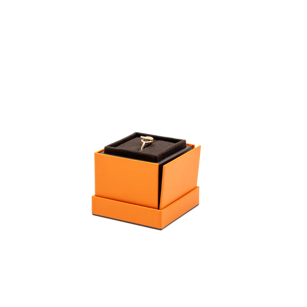 Hermes Size 55 Echappee Ring Small Model Rose gold diamonds