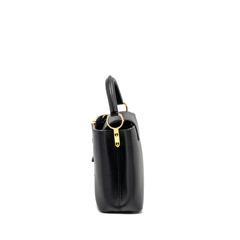 Louis Vuitton Capucines BB with Monogram Flower Embellishments Taurillon Black GHW