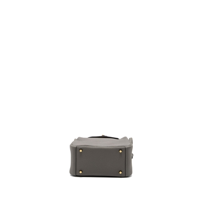 Hermes Mini Lindy Clemence Gris Meyer GHW Stamp U