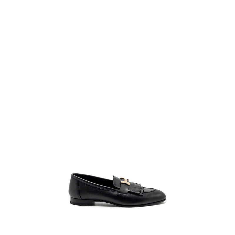 Hermes Size 38.5 Mocassins Royal Loafer Black GHW
