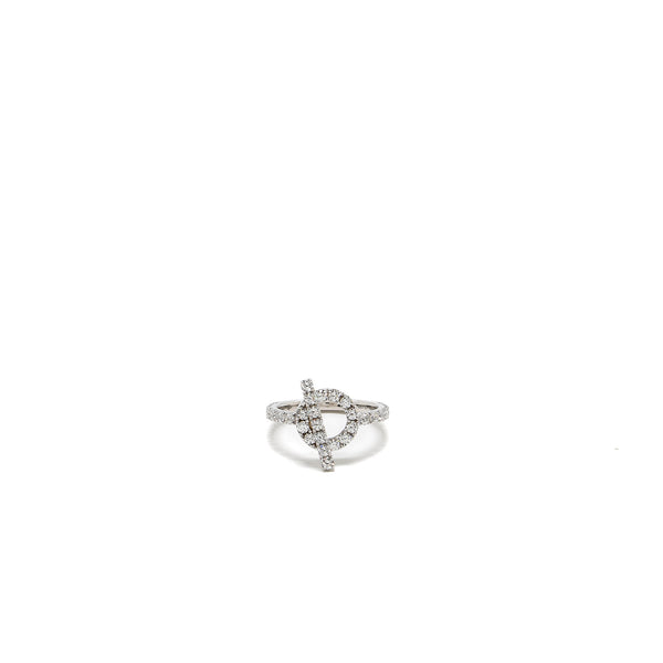 Hermes Size 51 Finesse Ring White Gold / Diamonds