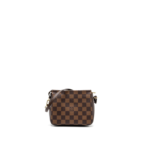 Louis Vuitton Vintage Square Shoulder Bag Damier Ebene GHW
