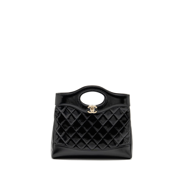 Chanel Mini 31 Bag Shiny Lambskin Black LGHW (Microchip)