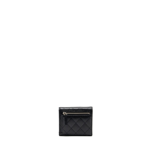 Chanel Small Classic Flap Wallet Caviar Black SHW (Microchip)