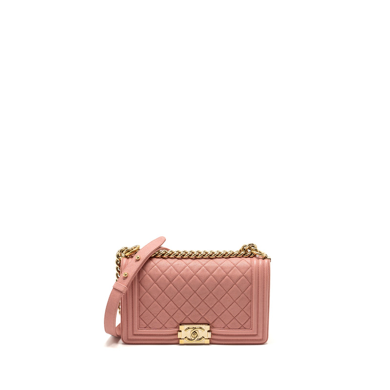 Chanel Medium Boy Bag Caviar Pink LGHW