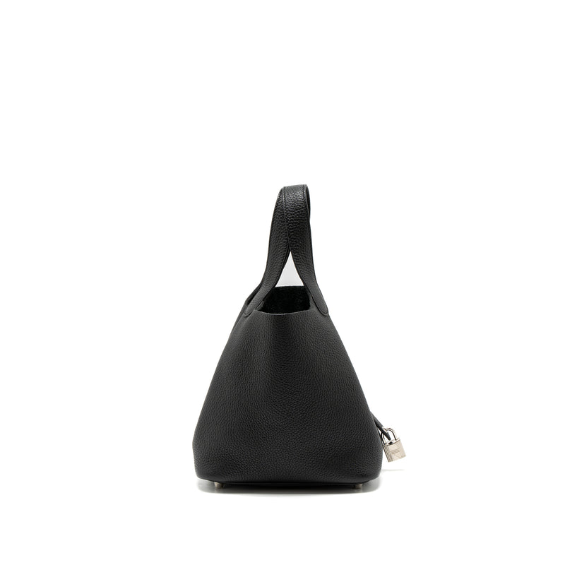 Hermes Picotin 18 Clemence Black SHW Stamp Y