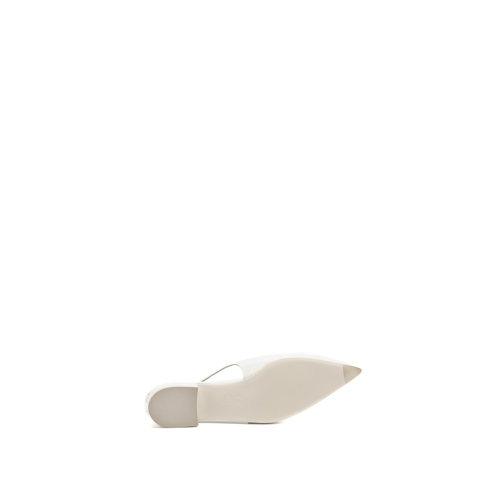 Chanel Size 39 23K Slingbacks Patent Calfskin White LGHW