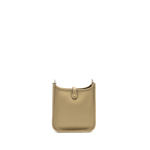 Hermes Mini Evelyne Clemence Beige Marfa with Multicolour Strap SHW Stamp B