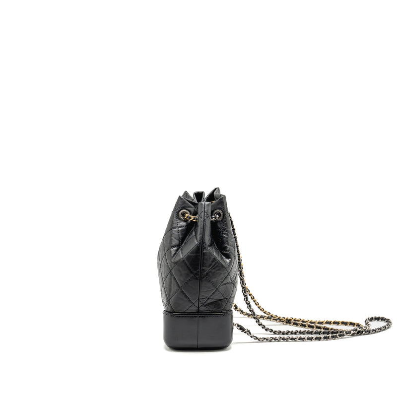 Chanel Small Gabrielle Backpack Calfskin BLACK Multicolour Hardware (Microchip)