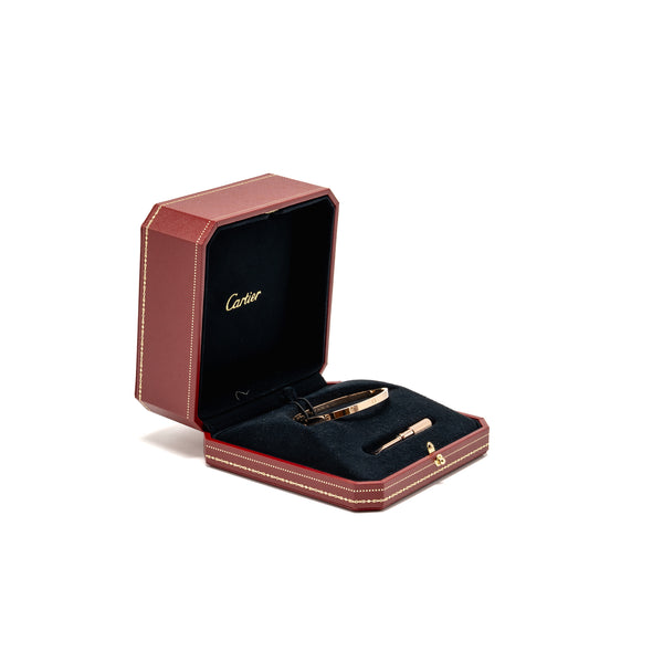 Cartier Size 17 Love Bracelet, Small Model, Rose Gold