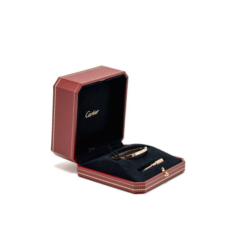 Cartier Size 17 Love Bracelet, Small Model, Rose Gold