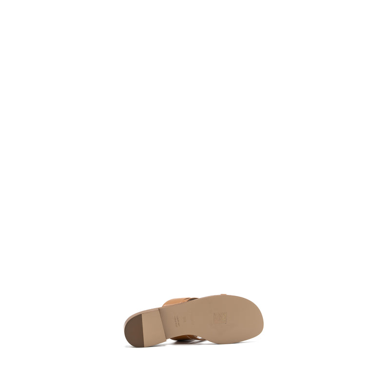 Hermes size 38.5 Claire sandal calfskin gold GHW