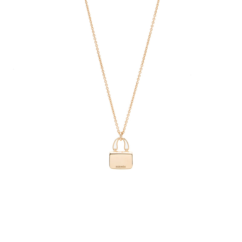 Hermes Constance Amulette Pendant Rose Gold Diamonds