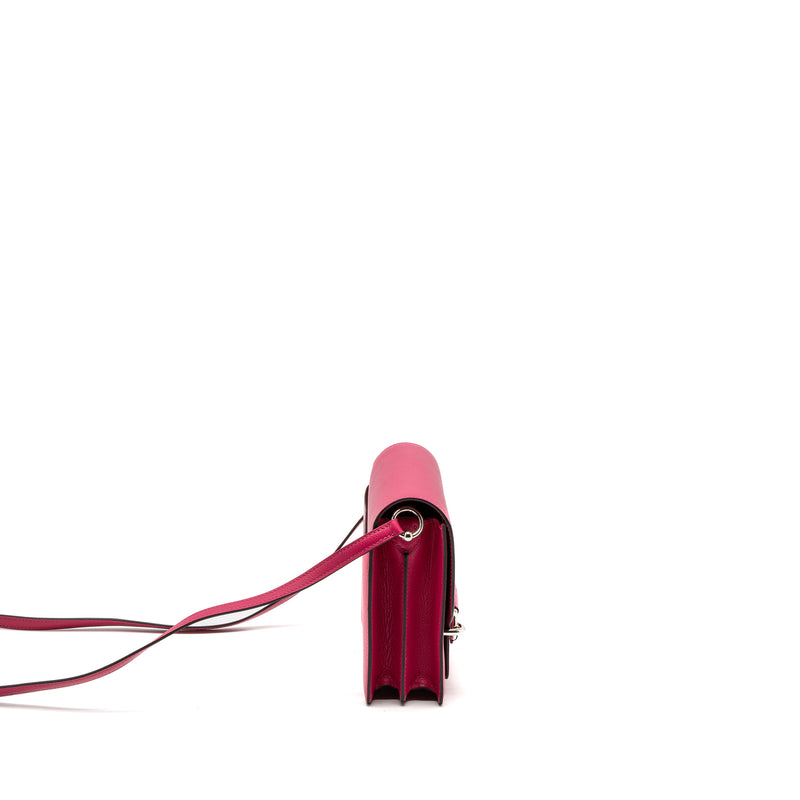 Hermes Mini Roulis Alligator Touch Evercolor Rose Mexico SHW Stamp Z