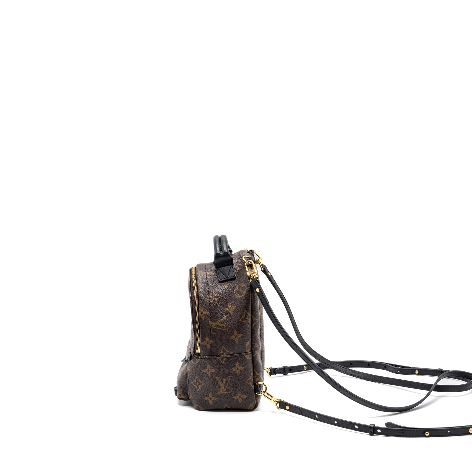 louis vuitton backpack thin straps Louis Vuitton Mini Palm Spring Backpack Monogram Canvas GHW
