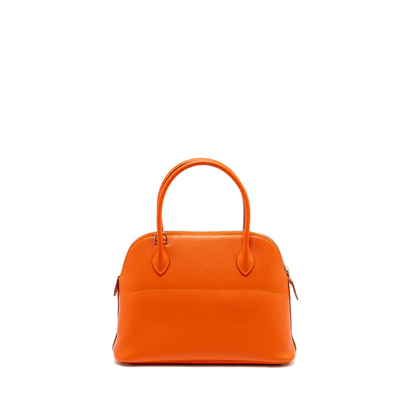 Hermes Bolide 27 Epsom Orange SHW Stamp X