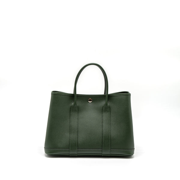 Hermes Garden Party 30 Epsom Vert Anglais SHW Stamp A