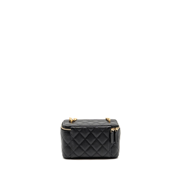 Chanel coco love long vanity with adjustable chain caviar black GHW (microchip)