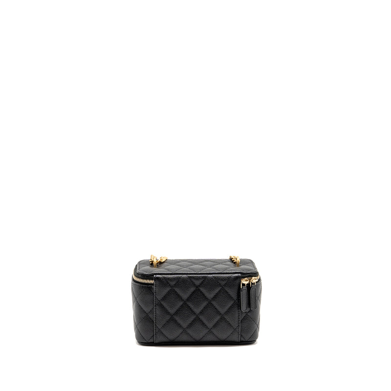 Chanel coco love long vanity with adjustable chain caviar black GHW (microchip)