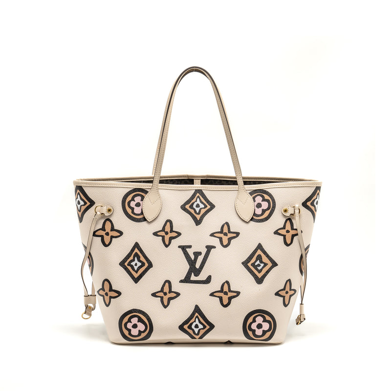 Louis Vuitton Neverfull MM Wild at heart Empreinte Cream GHW