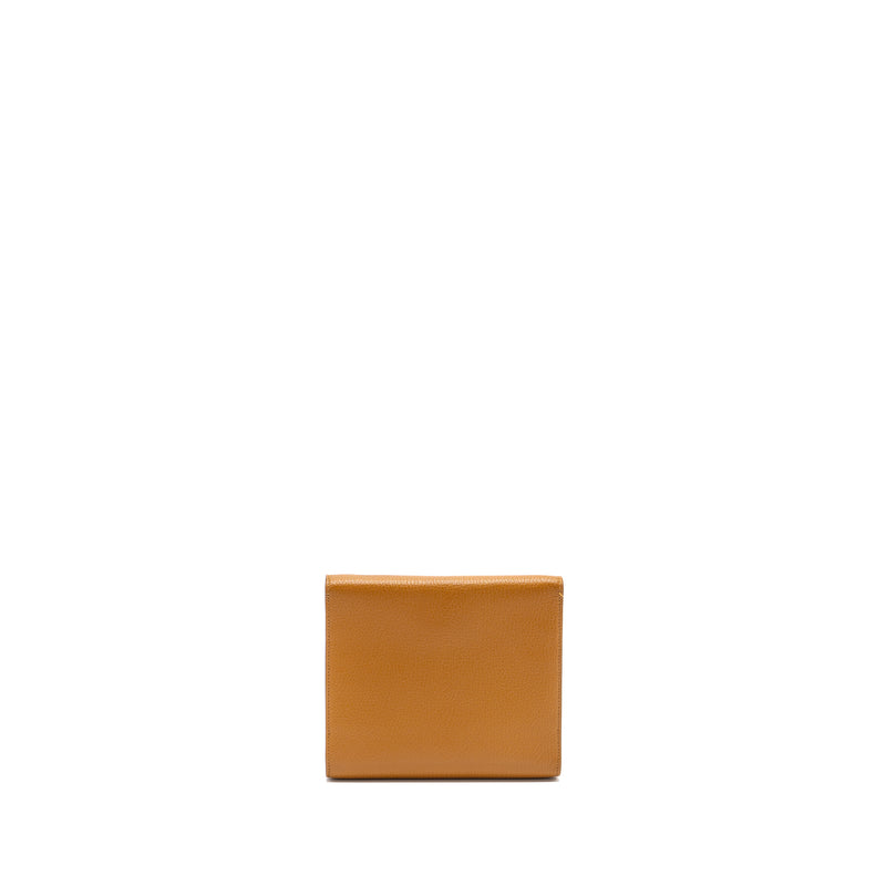 Hermes clic 16 wallet chevre mysore caramel SHW stamp Y