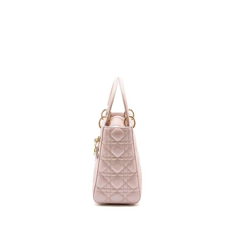 Dior Medium Lady Dior Lambskin Iridescent Pink LGHW