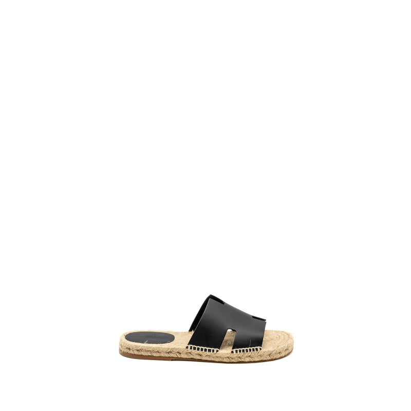 Hermes Size 41 Antigua Espadrille Calfskin Black