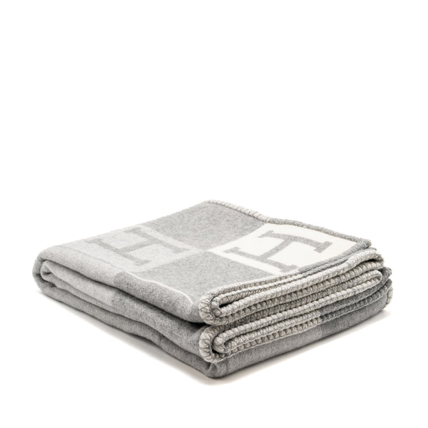 Hermes Avalon Throw Blanket GRIS Clair