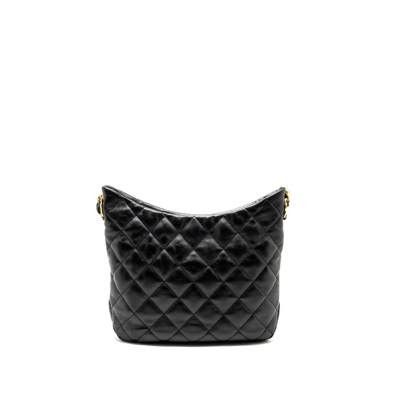 Chanel 22K Hobo Shoulder Bag Lambskin Black GHW (Microchip)