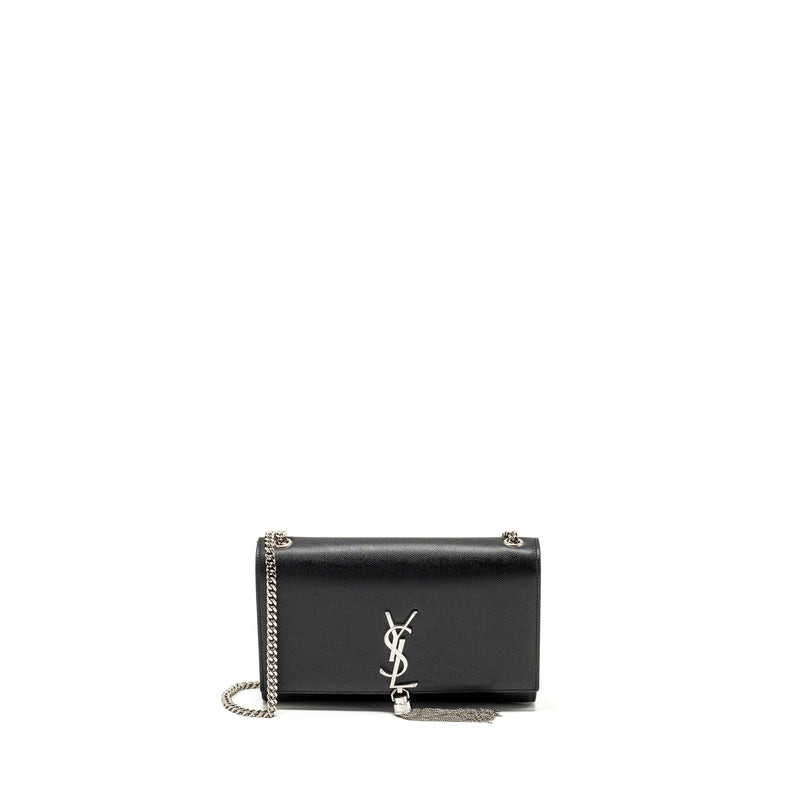 SAINT LAURENT YSL Kate Medium Chain Bag With Tassel Calfskin Black SH