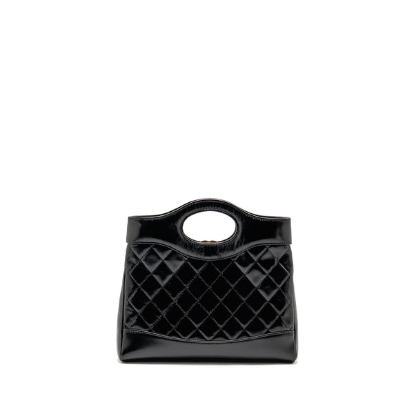 Chanel Mini 31 Bag Shiny Lambskin Black LGHW (Microchip)